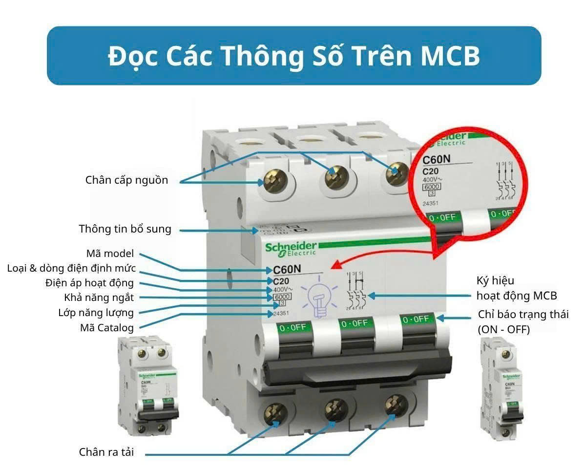 Ý Nghĩa Các Thông Số Trên MCB Và Cách Chọn Aptomat Phù Hợp